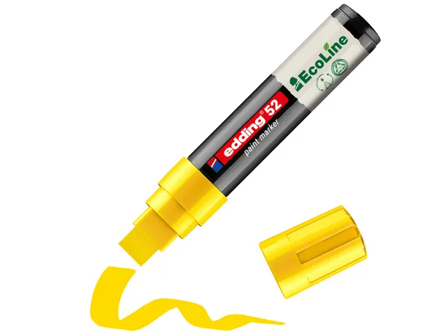Paintmarker edding 52 EcoLine op waterbasis 4-15mm geel