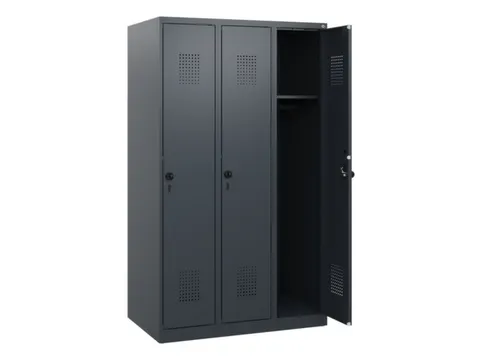 schoollocker,HxBxD 1530x900x500mm,3vak,vak B 300mm,draaigrendel