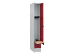 locker met bank,HxBxD 1950x300x815mm,1vak,vak B 300mm,draaigrendel