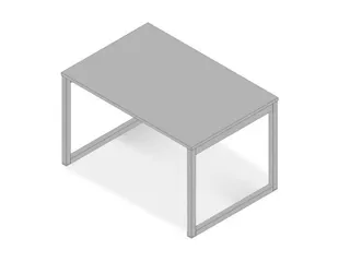 bureau,HxBxD 730x1200x800mm,blad grijs,sledeframe aluminium - 1
