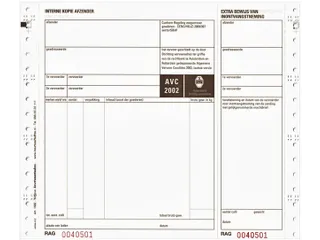 Vrachtbrief IEZZY BVA 1562 240x200mm 4voud 100stuks - 1