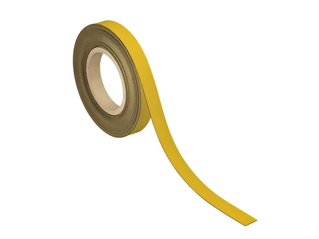 Magneetband MAUL beschrijf- wisbaar 10mx20mmx1mm geel