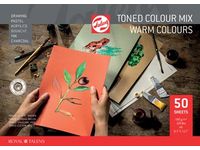 gekleurd tekenpapier, warme kleuren, ft A4 180g