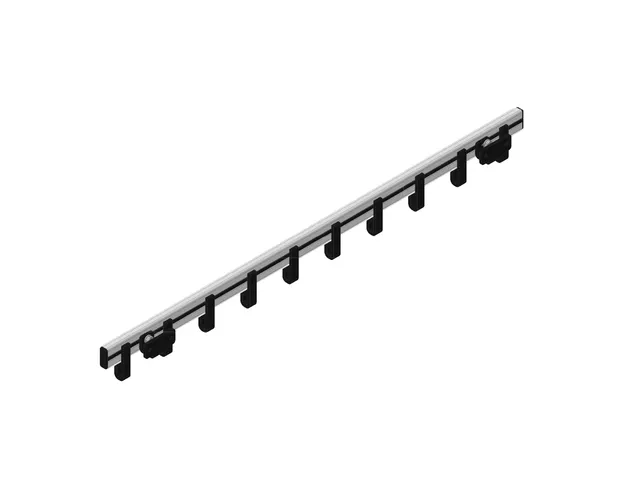 Pro-line Wandgarderobe 10 Haken zwart grijs