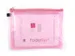 etui A4 PVC-vrij rood transparant met ritssluiting