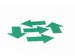 Magneetvel Symbool Pijl Groen 40x60 mm