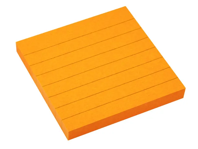 Bloc-mémos 75x75mm ligné orange brillant bloc de 80 feuillets