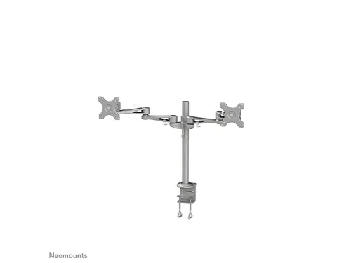 Monitorarm FPMA-D935D 2 Schermen tot 27 inch met Klem Zilver