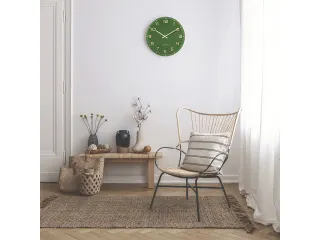 Wandklok Nextime dia 40cm Groen glas/Aluminium Classy Medium - 11