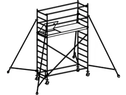 rolsteiger,reik H 4,25m,steiger H 3,49m,1platform(s),1luik
