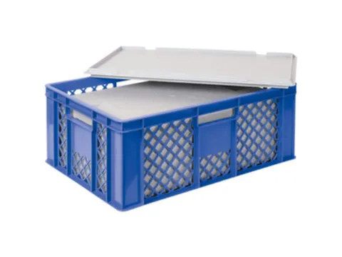 Euronorm-stapelbak,m. isoleerbox,HxLxB 240x600x400mm,43/20,4l,HDPE