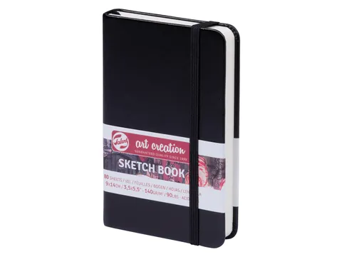 Schetsboek Talens Art Creation 80 witte vellen 140gr 90x140mm zwart