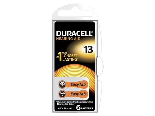 Batterij Duracell Hearing DA13 Ø7,9mm 310mAh 6 stuks