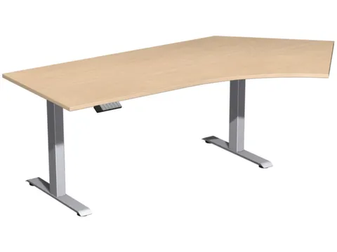 Elektrisch in hgte vst. hoekbureau,HxBxD 630-1280x2166x1130mm