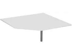 koppelelement voor bureau,90 °,BxD 1225x1225mm,v. C-voet