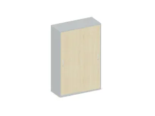 Schuifdeurkast 1540x1000x430mm Romp Lichtgrijs Decor Front Esdoorn - 1