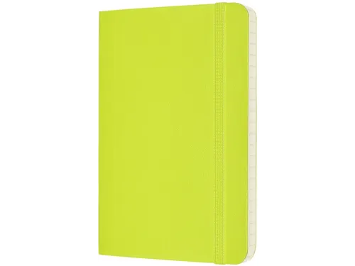 Notitieboek Moleskine pocket 90x140mm lijn soft cover lemon green
