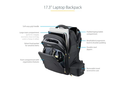 17.3 Inch Laptop Rugzak met Verwijderbare Opbergtas