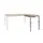 Bureau Linesto N4 aanbouwtafel 80x60cm honey castello 25mm alu