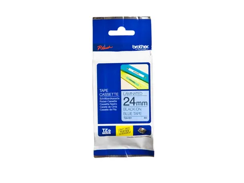 Labeltape Brother P-touch TZe-551 standaard 24mm zwart op blauw