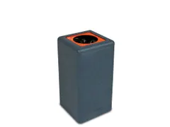 Circulaire Afvalbak BrickBin Plastic 65 Liter Grijs Oranje