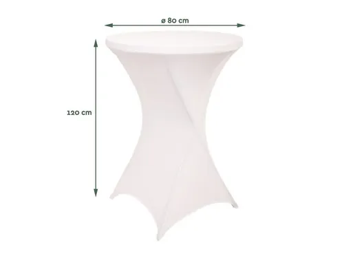 Statafelrok Wit ⌀ 80cm
