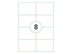 Etiket Qbasic A4 1.000 vel 105x74 mm 8000 labels