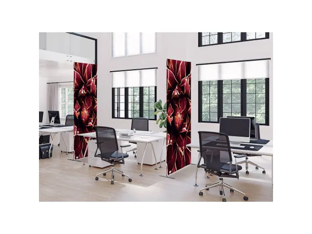 Scheidingswand Textiel Deco 100x200cm Cactus Rood ECO