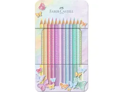 Kleurpotloden Sparkle pastel 12 stuks in blik etui