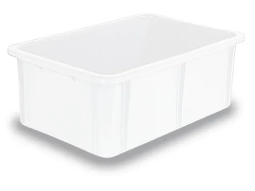 Stapelbak Pe Hxlxb 215X600X400Mm Inhoud 40L Naturel Wit
