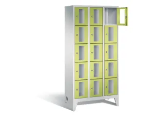 Lockerkast 1850x900x500mm 3x5 vakken Cilinderslot Poten, RDS1108060 - 1