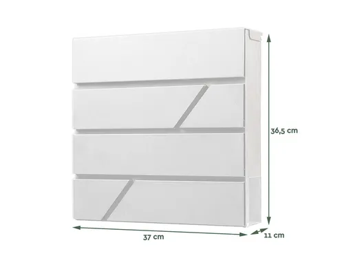 Brievenbus BRASQ PB200 Deluxe wand wit