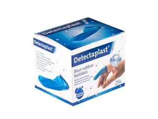 Vingerbobs Rubber Latexvrij Blauw Pak van 25 stuks Universele Maat - 3