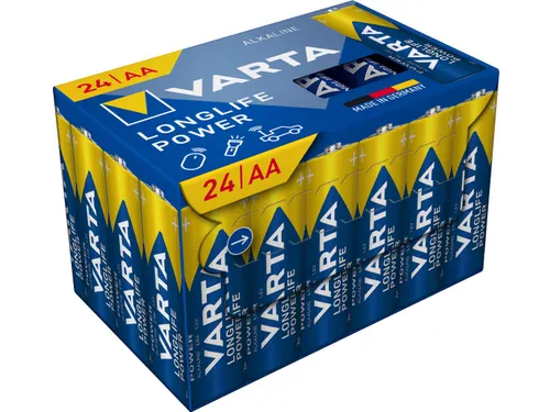 Batterij Varta Longlife Power AA pak van 24 stuks