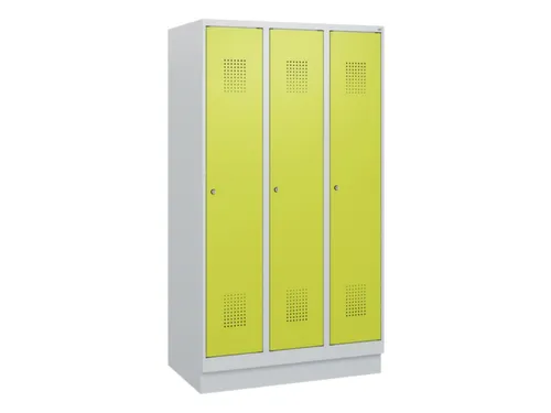 schoollocker,HxBxD 1630x900x500mm,3vak,vak B 300mm,cil.-slot,sokkel