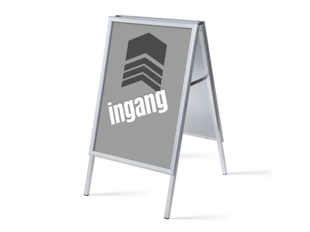 Stoepbord A1 complete set met print "INGANG" Grijs