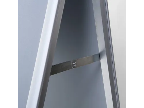 Stoepbord 50x70cm Design Zilver Rechte Hoek 25mm