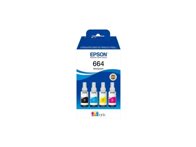 Epson inktfles 664 C13T664640 EcoTank 4 kleuren Multipack