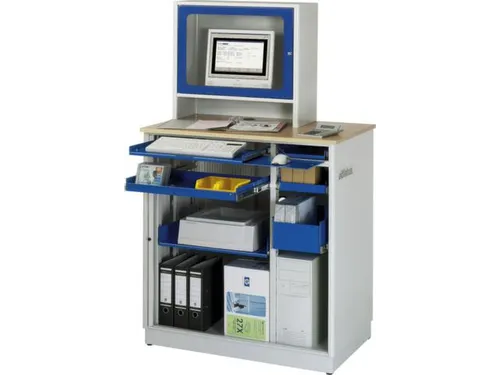 pc-kast,HxBxD 1810x1030x660mm,monitorvak,toetsenbord-/muisblad
