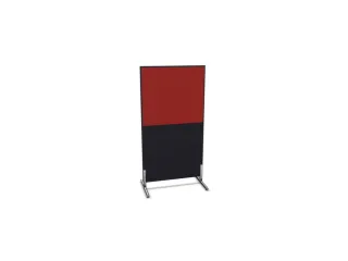 scheidingswand,HxB 1545x800mm,CC-zwart,BN4011-rood - 1