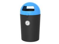 Afvalbak Metro Dome 100 Liter Zwart Blauw