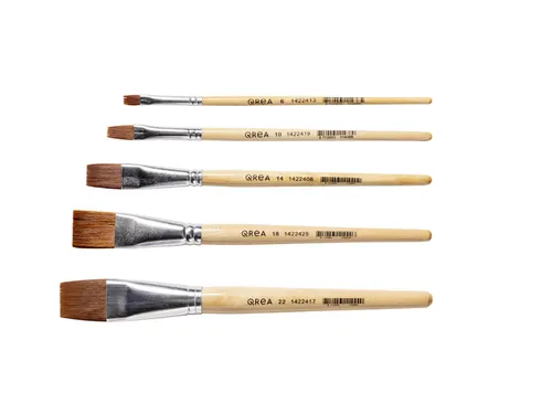 Kwast Qrea synthetisch set à 5 breedtes