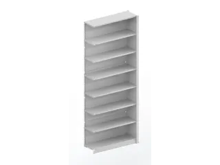 kantoorstelling aanbouwveld HxBxD 2550x1006x335mm 7 OH Stalen Ral7035 - 1