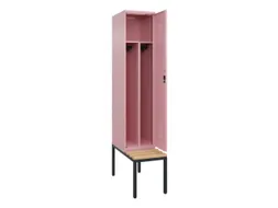 locker met bank,voor scheiding van kleding,HxBxD 2120x400x815mm,1vak