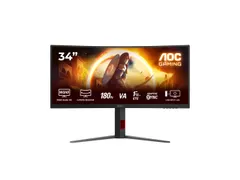 AOC G4 CU34G4 Curved Monitor 34 Inch Wide Quad HD LED Zwart, Rood
