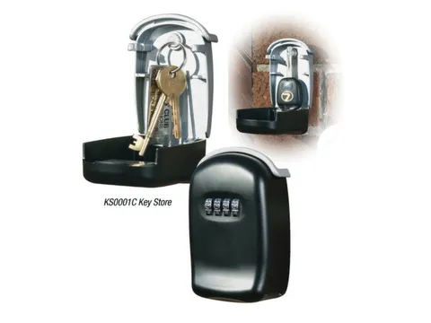 sleutelkluis,HxBxD 100x65x35mm,1haak,romp zwart,front zwart