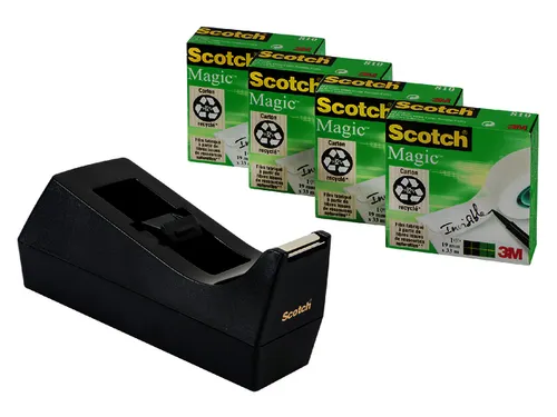 Plakbandhouder Scotch Met 4 Rollen Magic 810 19Mmx33M