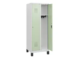 schoollocker,HxBxD 1630x600x500mm,2vak,vak B 300mm,cil.-slot,voeten