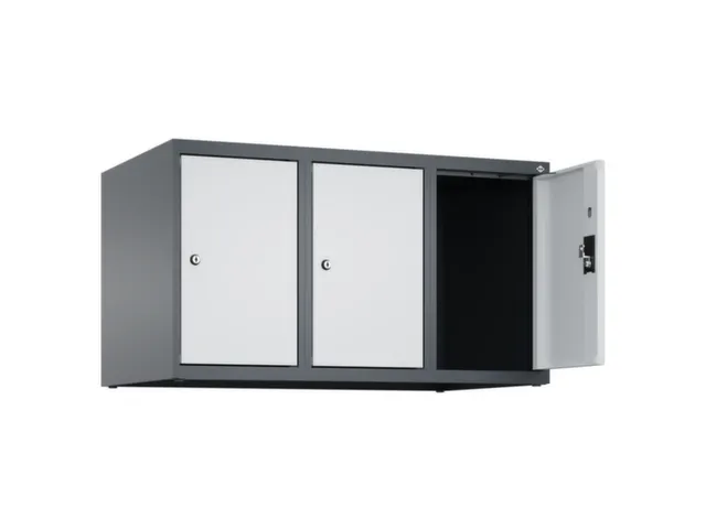 opzetkast,v. locker,3vak.,vak B 300mm,HxBxD 500x900x500mm,cilinderslot