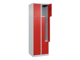 Z-garderobekast,HxBxD 1850x600x500mm,vak B 150/300mm,cil.-slot - 2
